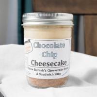 Chocolate Chip Cheesecake Jar · Creamy cheesecake mixed with vanilla and mini chocolate chips.