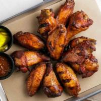 Smoked Chicken Wings · Available in 1/2 or full pound.