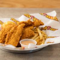 5 Tender Meal Combo · Hand breaded and fried light golden brown.