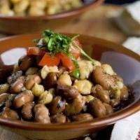 Foul Mudammas With Side Of Veggies (Vegan) · This traditional Lebanese breakfast food is made with fava beans, chickpeas, parsley, garlic...