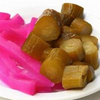 Pickles(Per Lb) · Tasty combination of classic green pickles and pickled turnips