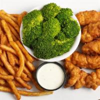 Chicken Finger Dinner · Battered by hand and deep-fried, served with ranch and coleslaw.
