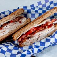 Turkey Ranch · Oven roasted turkey on toasted whole grain bread with ranch dressing, applewood smoked bacon...