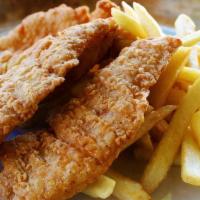 Chicken Tenders · All White Meat Chicken Strips with French Fries
