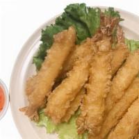 Tempura Shrimp (8 Pieces)) · 8 pieces of Tempura Shrimp served with sweet chili sauce