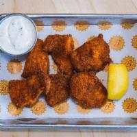 6 Dry Rub Boneless · gluten free. Tossed in a super secret blend of herbs & spices. served with housemade ranch d...