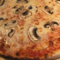 Fungi Pizza · Tomato sauce, mozzarella, and fresh mushroom.