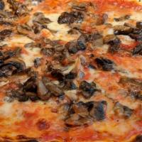 Romana Pizza · Tomato sauce, oregano, anchovy, and capers.
