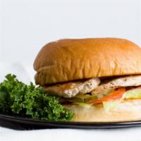 The Classic Chicken Sandwich · Lettuce, tomatoes, pickles and mayo. A timeless classic.
