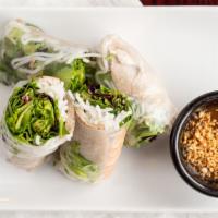 Soft Spring Rolls · Shrimp,pork thread noodles and mixed greens wrapped in rice paper