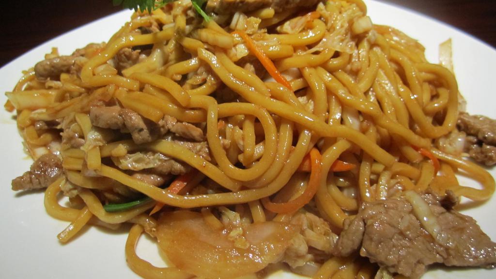 Lo Mein · Egg noodle stir-fried with mixed vegetables and brown sauce