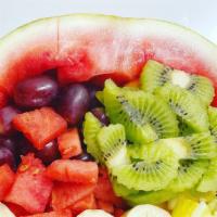  Watermelon · Vegetarian. A bowl made out of a watermelon. With your favorite fruit that you pick to be pu...