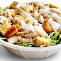 Chicken Caesar Salad · A fresh salad made with grilled chicken, parmesan cheese, crisp romaine lettuce, croutons an...