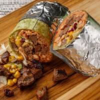 Mini Burrito · Choice of chicken, steak, beef, or pork. Includes beans, cheese, lettuce, and tomato.
