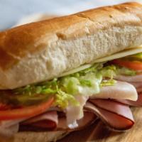 Turkey & Ham · Deli turkey and ham with your choice of cheese .
