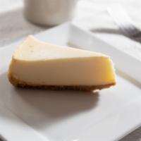 New York Cheesecake · Classic smooth and creamy cheesecake with a graham cracker crust. Simply delicious!