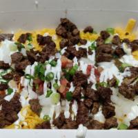 Burrito Bowl · Rice, Beans, Toppings, have it with chips or a tortilla?