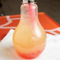 Strawberry Lemonade · Jasmine tea with lemonade and strawberry boba served in our signature light bulb cup