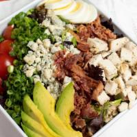 Grilled Chicken Cobb · Salad or whole grain wrap with all-natural antibiotic-free chicken, bacon, avocado, tomatoes...