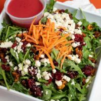 Cranberry Walnut Salad · Salad or spinach grain wrap with dried cranberries, walnuts, feta cheese, shredded carrots s...