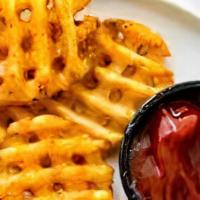 Waffle Fries · Fresh cut waffle fries.