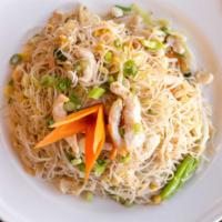 Cantonese Chow Ho Fun · Rice noodle stir fried  with slice  cabage .clery .carrot  green scallion and  beans sprouts...
