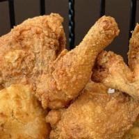 Fried Chicken · Our famous recipe fried in pork fat and bacon drippling's, with buttermilk biscuit, sorghum ...