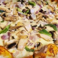 Chicken Philly · Diced chicken, fresh green peppers, onions and mushrooms.