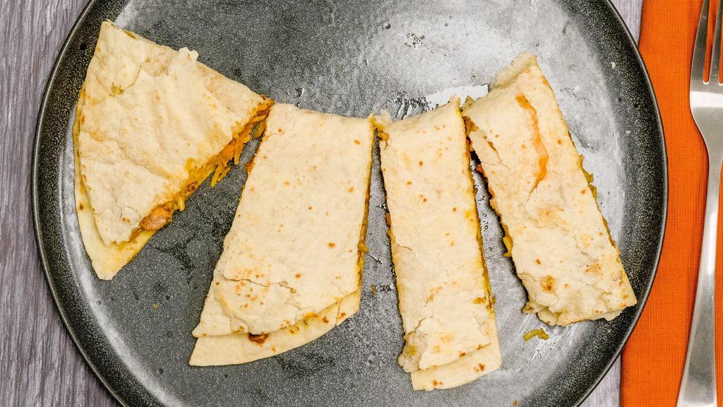 Chicken Quesadilla With Rice · Your choice of grilled chicken, gyro, or grilled beef with cheese.