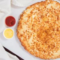 Cheesy Pizza Bread · Served with garlic dipping sauce and marinara dipping sauce.