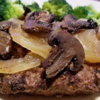 Half-O-Pound® · Fresh, hand-pattied, grain-fed, 100% ground beef patty cooked to order, then topped with gri...