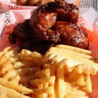 Kids Boneless Wings · 5 Fresh Hand Breaded Boneless Wings with your choice of Sauce or seasoning for your young on...