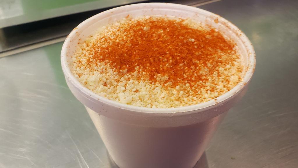 Cup Of Corn · Comes with butter, mayo, cheese, and cayenne pepper.