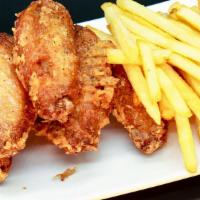Chicken Wings  With Small Fries · 