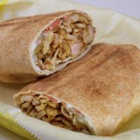 Chicken Shawarma Sandwich · Served with tomato, pickle and garlic sauce.