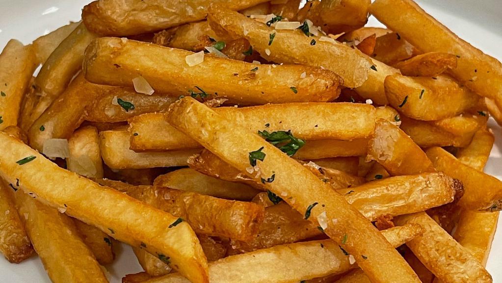Seasoned Fries · Sprinkled with Sea Salt, Vegetarian and Gluten-free.
