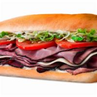 #10. Roast Beef And Cheese Combo Sandwich Only · A 1/4 lb. of thinly sliced roast beef, provolone cheese, garden-fresh lettuce, red ripe toma...