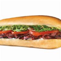 #2. Texas Longhorn Sandwich Only · Thinly shaved roast beef, garden-fresh lettuce, red ripe tomatoes and Hellmann's mayo.