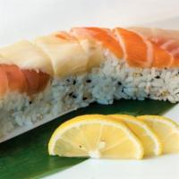 Rainbow Roll · Crab – Cucumber – Avocado – Salmon – Tuna – Red Snapper – Escolar*
