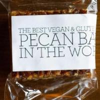Vegan Gf Pecan Bar · The best vegan & gluten-free pecan bar in the world.