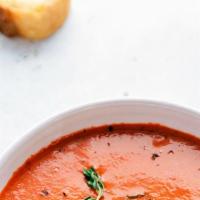 Creamy Tomato Basil Soup · Sumptuous vine tomatoes, fresh cream and basil