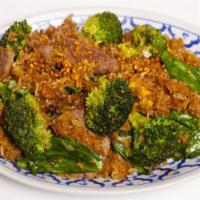 #64 Kao Pad See Iew · Sweet soy sauce fried rice with broccoli & eggs
