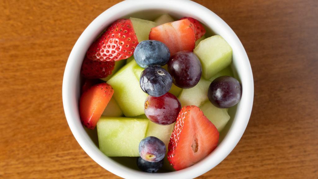 Side Fresh Fruit · Strawberries, grapes, blueberries, honeydew