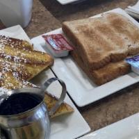 Classic French Toast · Triangles of French toast or choice of topping from:
