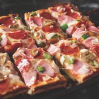 Super Special (Large) · Pizza sauce, premium mozzarella, pepperoni, ham, mushrooms, onions and green peppers. 90-330...