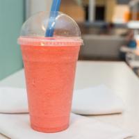 Strawberry Banana · Made with real fruit and pineapple juice base