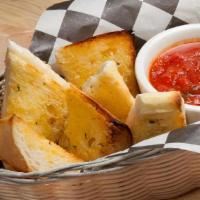 Garlic Bread · Served with marinara sauce.