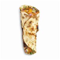 Paneer Wrap · Paneer with onions, cilantro, signature sauces in freshly baked naan.