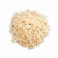 White Basmati Rice · Imported from India, spice-infused and gently steamed (VE, GF).