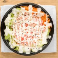 Spicy California · Spicy Krab Salad , Cucumber, Avocado, Cucumber, Lettuce , With Spicy Mayo And Sesame Seeds O...